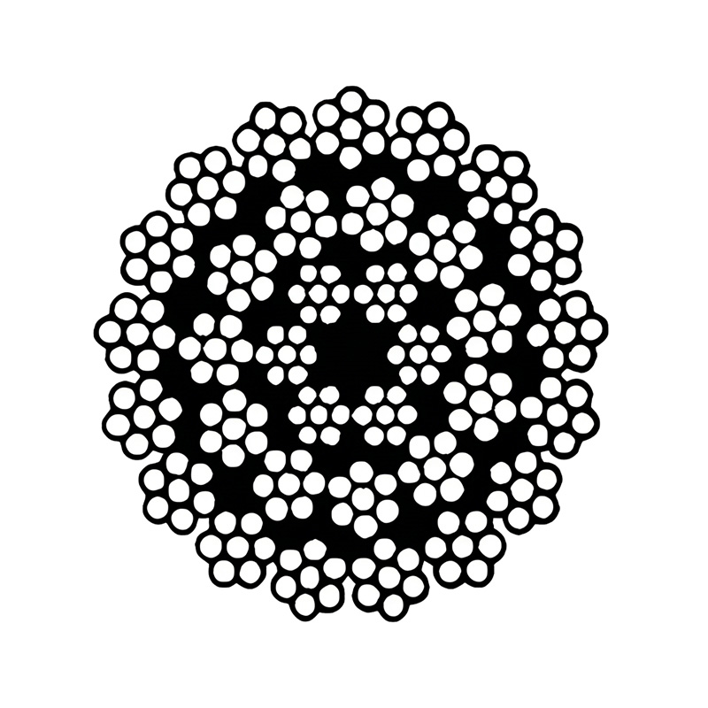 ASTM A1023 34x7 pyörimisen kestävä, luokka 2 teräsvaijeri